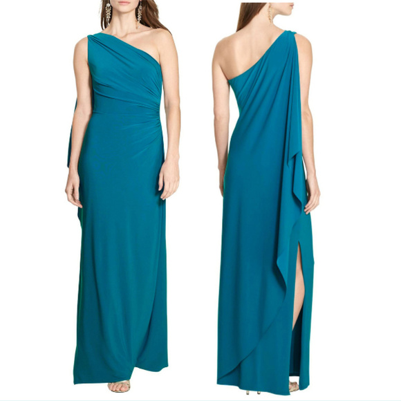 Lauren Ralph Lauren Dresses & Skirts - SALE RALPH LAUREN Teal Formal One Shoulder Gown